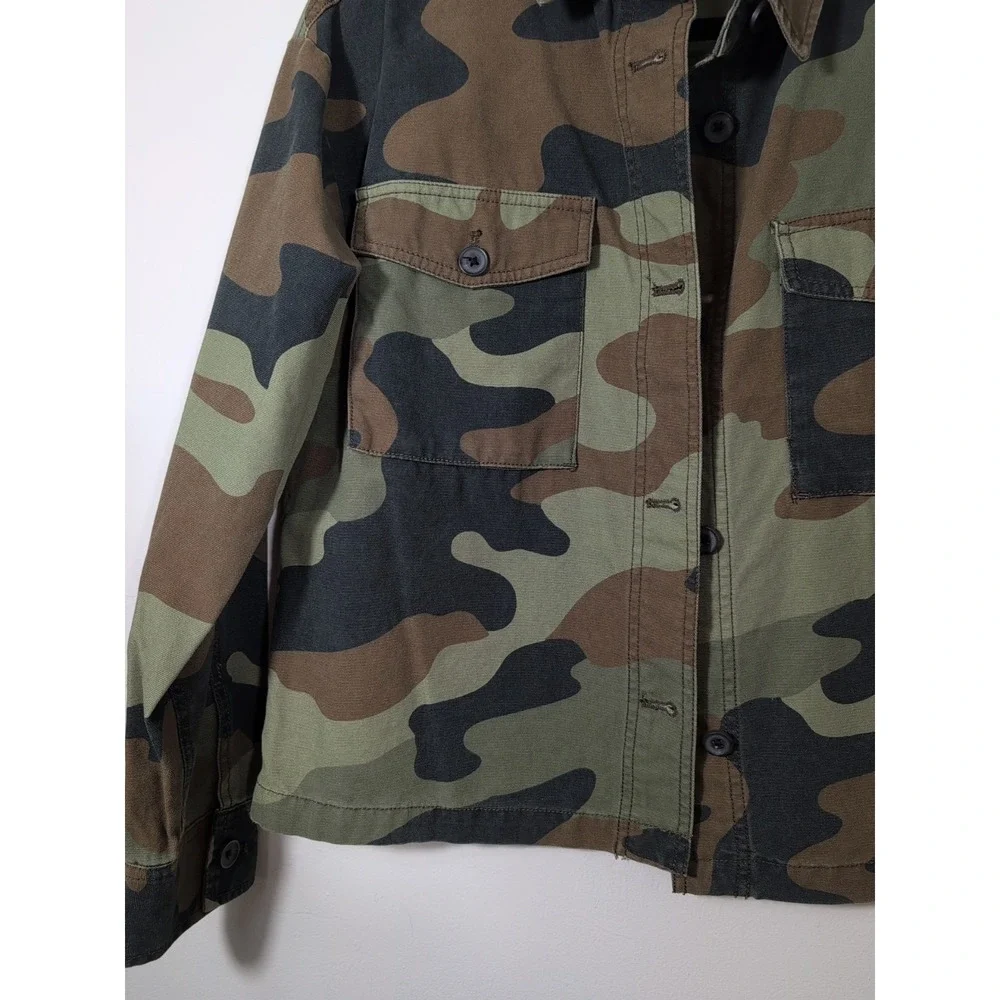 Treasure & Bone Camo Military‎ Women's Jacket Size S Brown Chestnut.